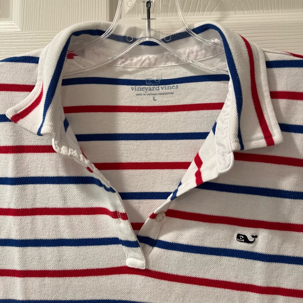Vineyard Vines pique polo stripe dress size large